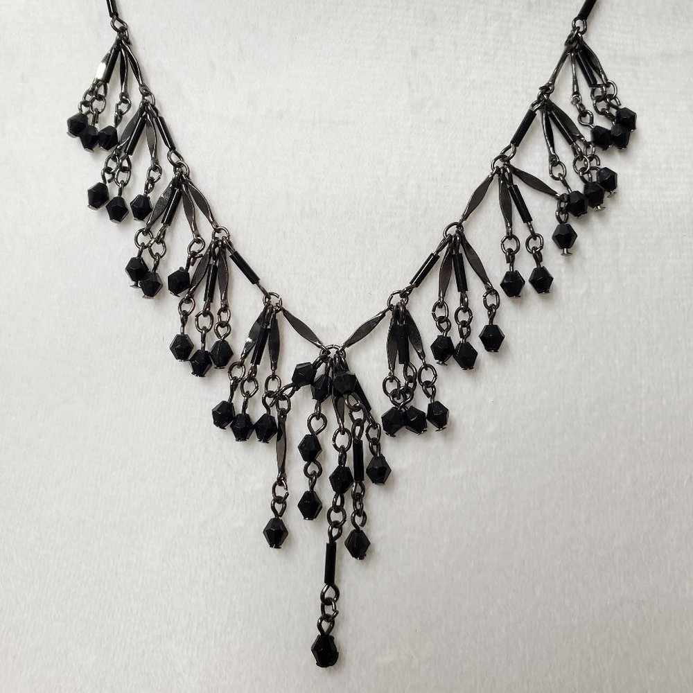 Black beaded necklace